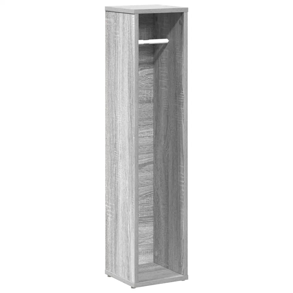 Mobiletto da bagno con portarotolo Grigio Sonoma 20,5x20x90 cm 858511