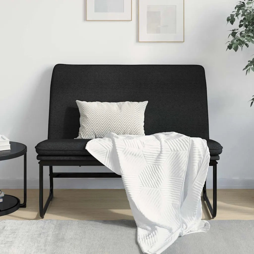 Panca-Sgabello Nera 100x75x76 cm in Tessuto
