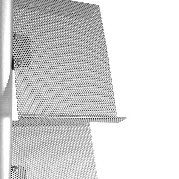 Porta depliant 9 ripiani inclinabili - Ripiani in Microforato