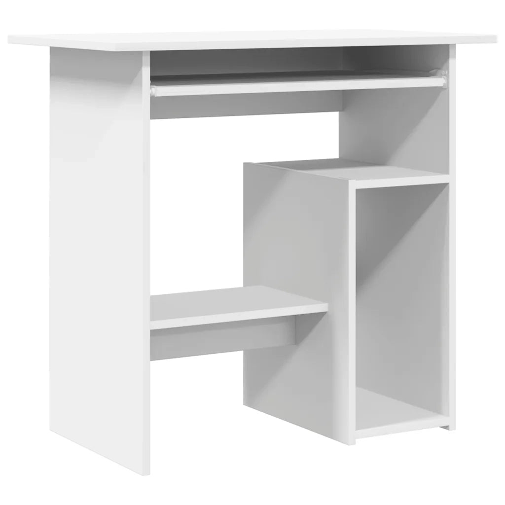 Scrivania | Tavolo da Ufficio Bianca 80x45x74 cm in Legno Multistrato