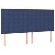 Testiera | Testata Blu 180x5x118/128 cm Tessuto