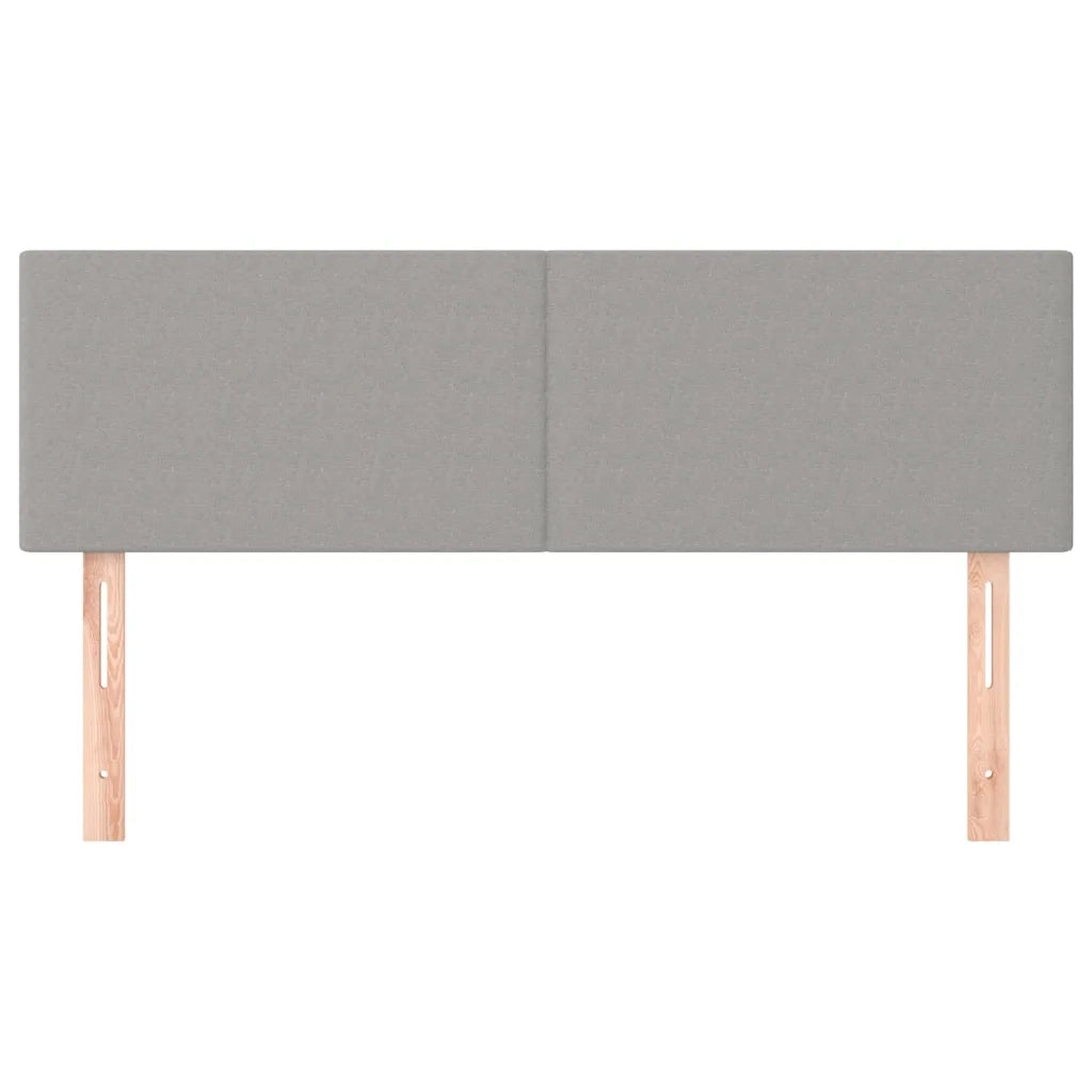 Testiera Grigio Chiaro 144x5x78/88 cm in Tessuto 345784