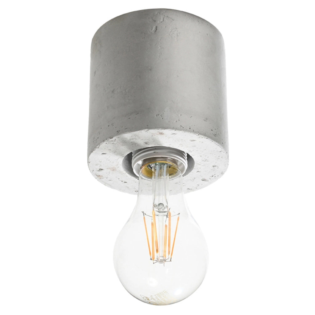 Spot soffitto DUARTE cemento grigio E27 orientabile Pure Lume