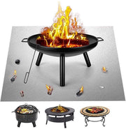 Scheda di protezione quadrata 80 x 99 cm protezione portatile e resistente al fuoco sotto la griglia per giardino erba prato