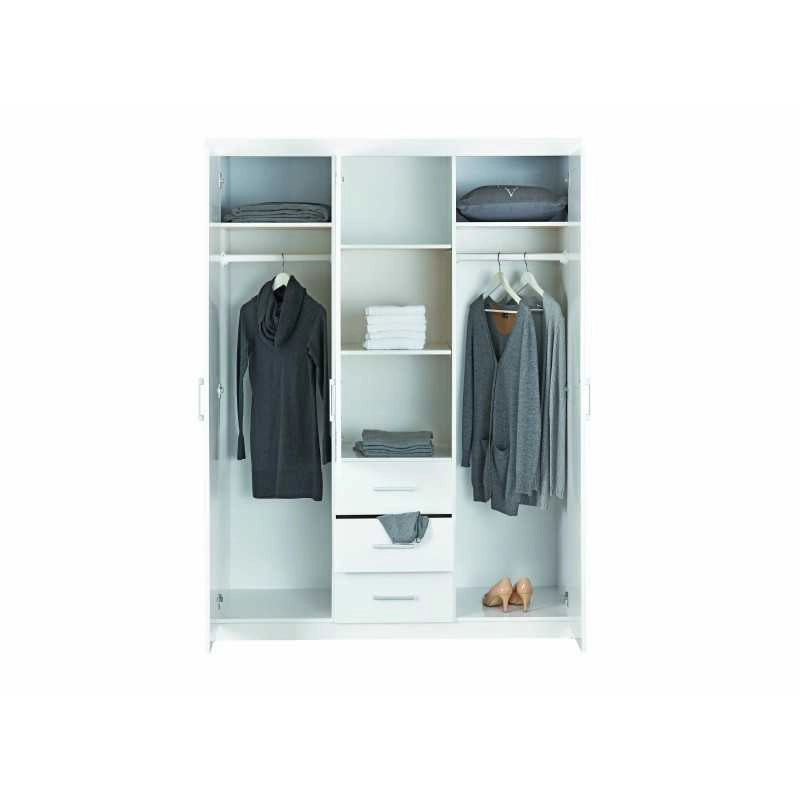 Armadio Inter Link 2 ante + 3 cassetti con vetro dim.14x55x190h