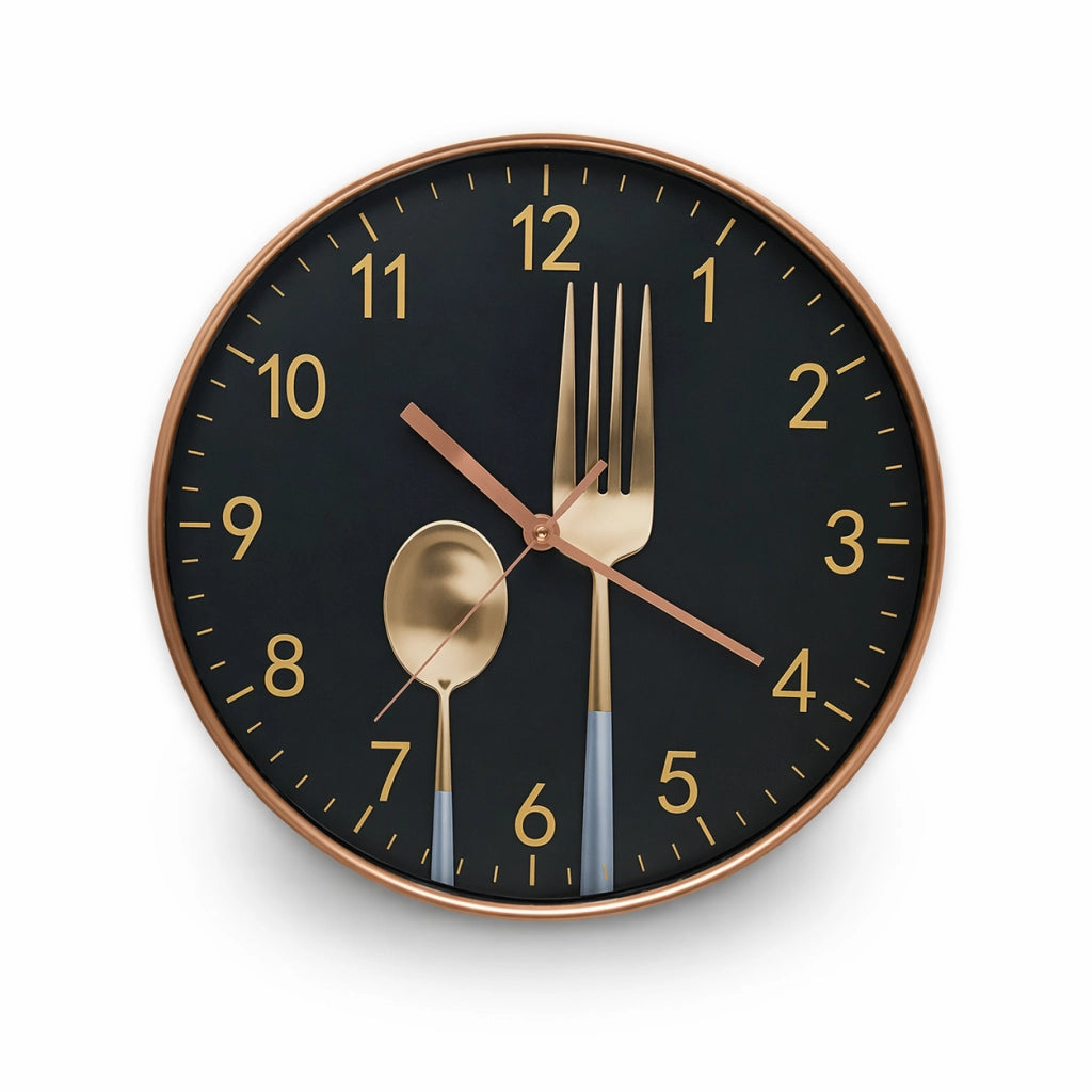 OROLOGIO DA PARETE CUCINA DESIGN POSATE MODERNO 30CM DECORAZIONE CASA