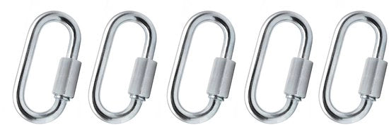 Ferrature di sicurezza in acciaio - 5 pezzi - Verzinco - Stampa di sicurezza - Veloci da chiudere - Sicure e resistenti
