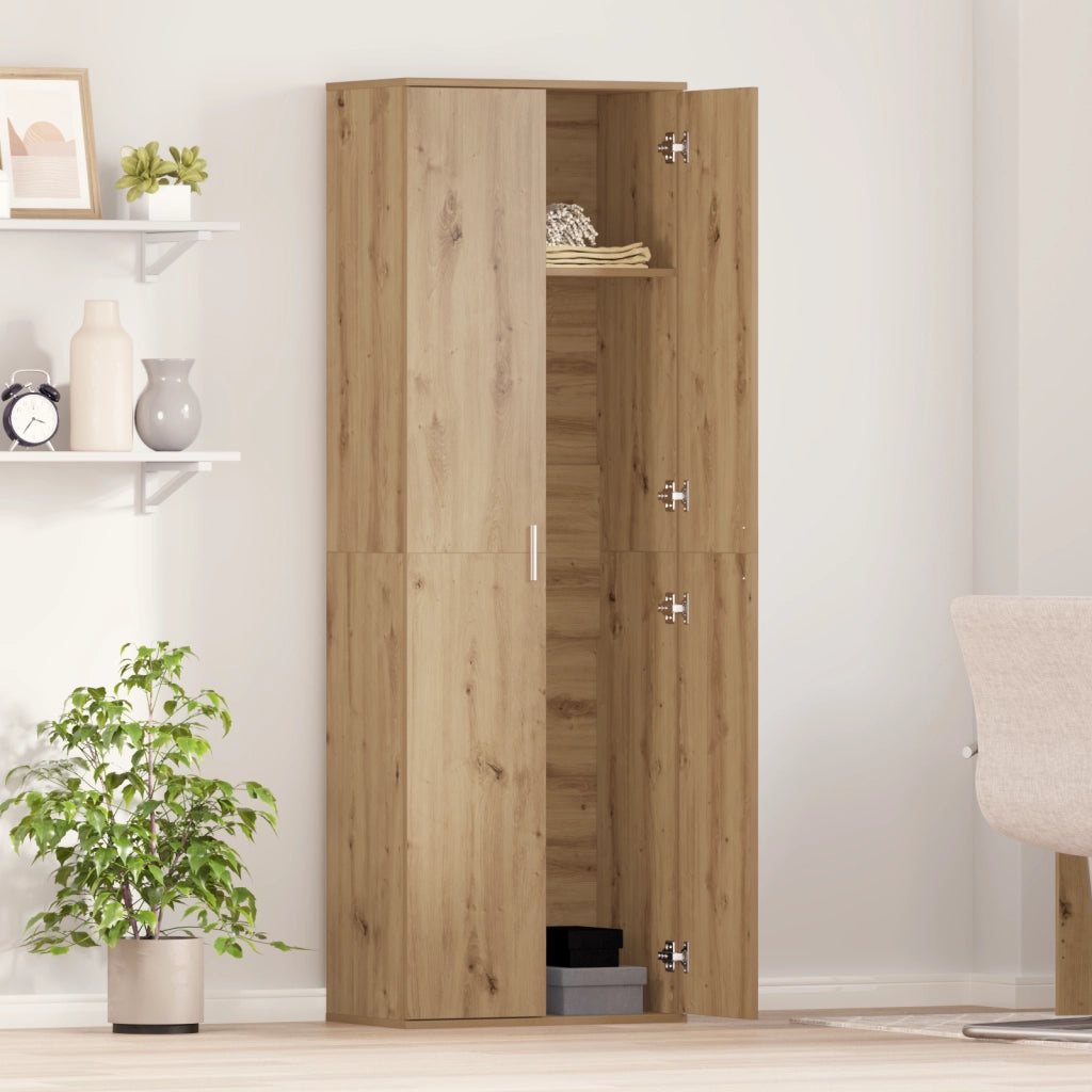 Armadio Alto in Rovere Artigianale 60x35x180 cm Legno Ingegnerizzato