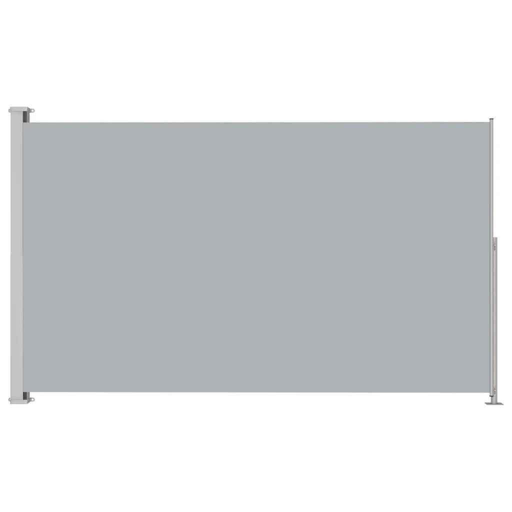 Tenda da sole schermo laterale retrattile per la privacy per patio giardino terrazza balcone schermo di protezione visiva 220 x 300 cm grigio 02_0007372