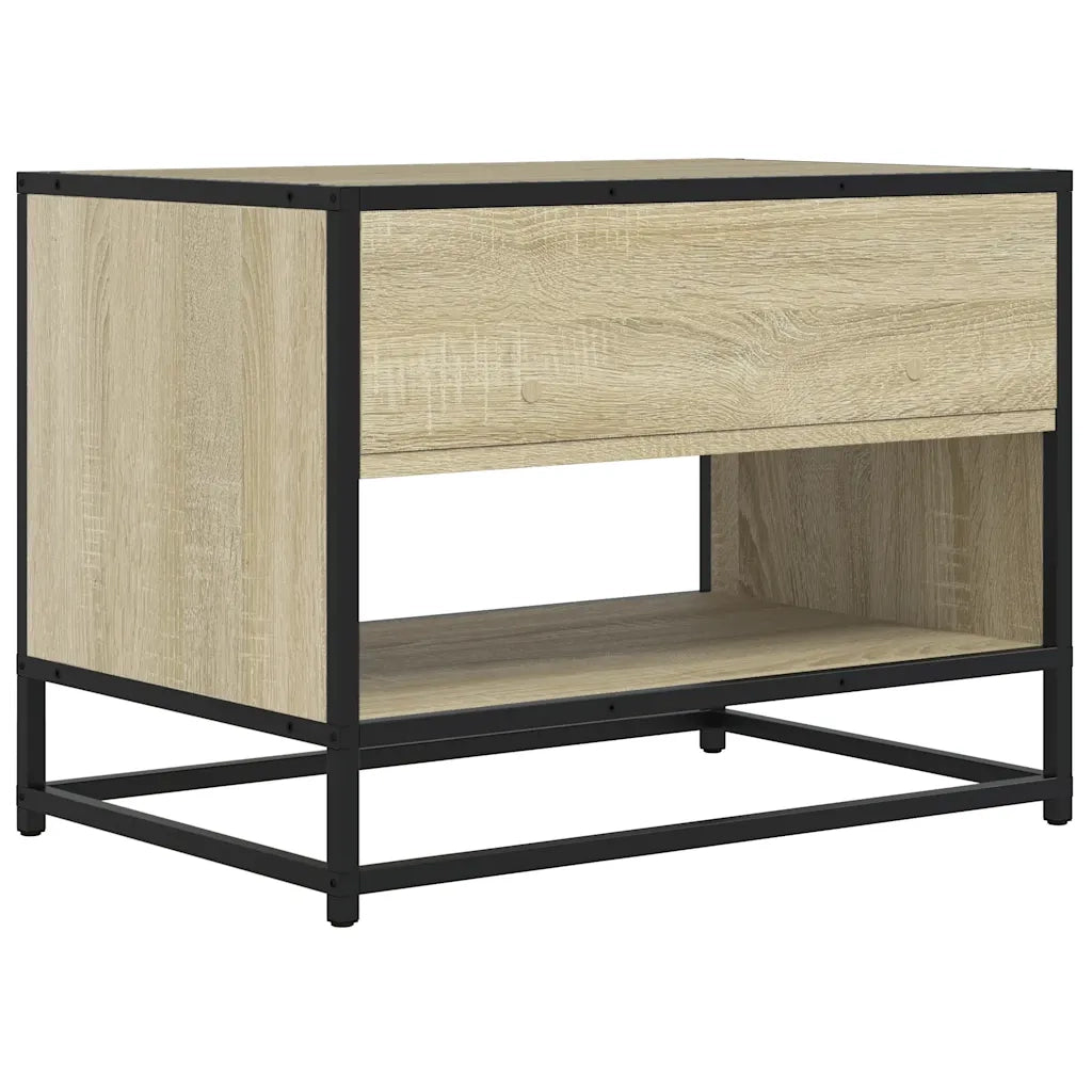 Mobile TV Rovere Sonoma 61x40x46 cm Legno Multistrato e Metallo