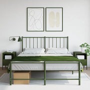 vidaXL Comodini 2 pz Verde Oliva 36x39x50,5 cm in Acciaio