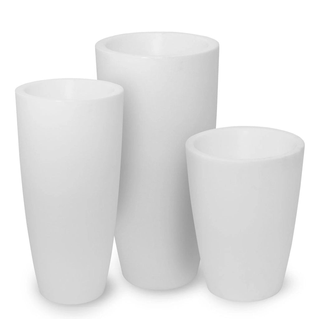 Vaso Luminoso da Giardino a LED Ø40 cm in Resina 5W Cypress Bianco Neutro