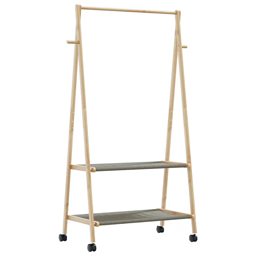 Appendiabiti con Ripiani e Ruote 96x45,5x155,5 cm in Bamb¨´ CFW9809773