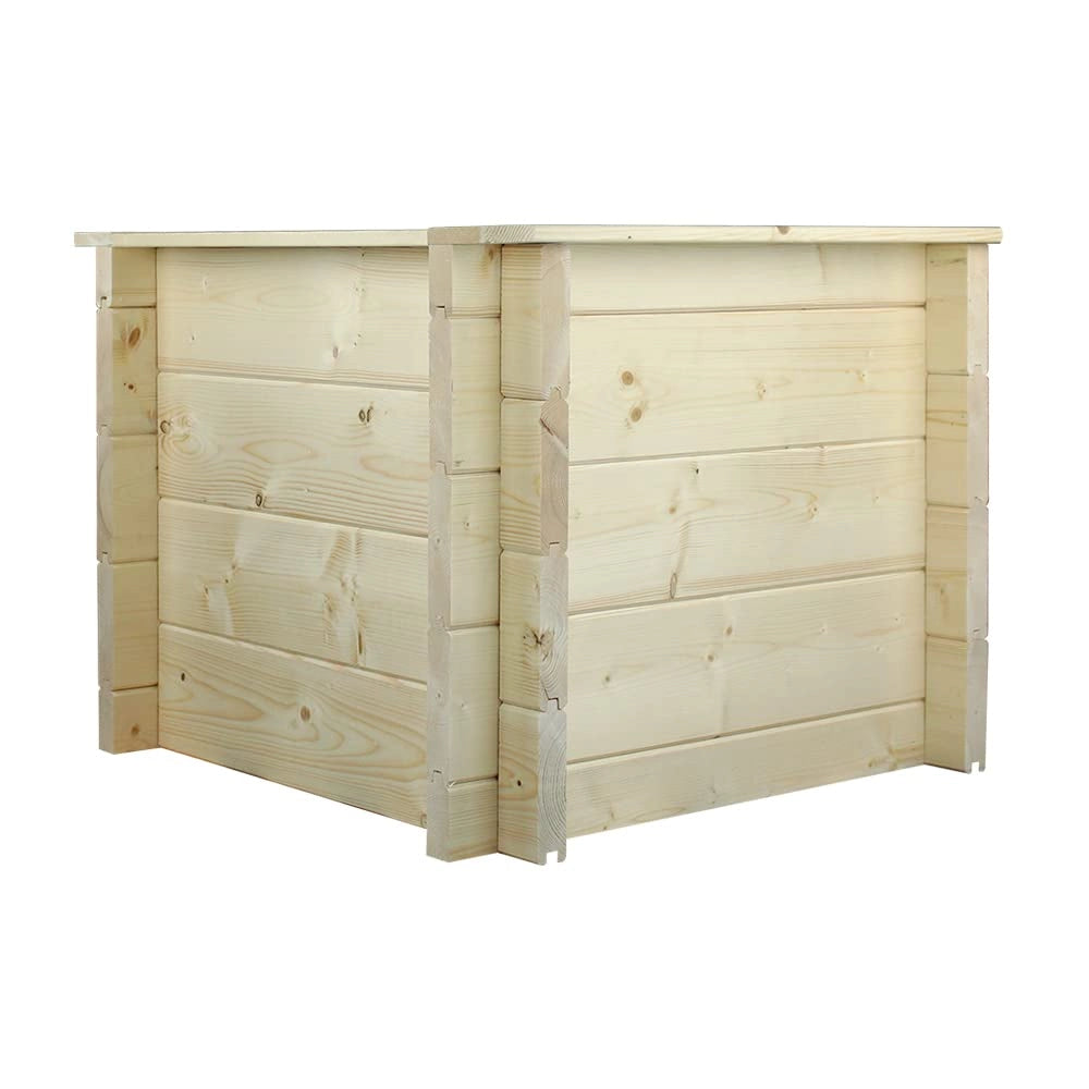 L?aiuola di giardino sopraelevata in legno - 58x58x46 cm - Timbela M617