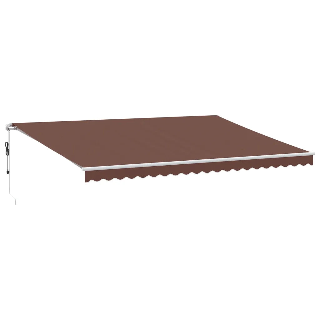 Tenda da Sole Retrattile Automatica con LED Marrone 500x350 cm 3215398