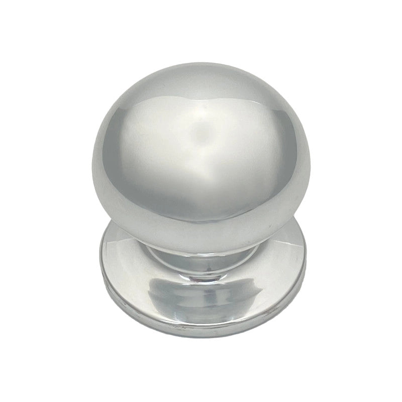 Pomolo fisso per porta SAGUATTI 169/70AB in alluminio argento lucido