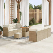 Set Divano da Giardino con cuscino 10 pcs beige e panna 3363401