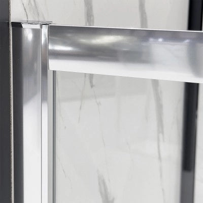 Box doccia angolare 90x90 cm doppio scorrevole vetro trasparente Tay
