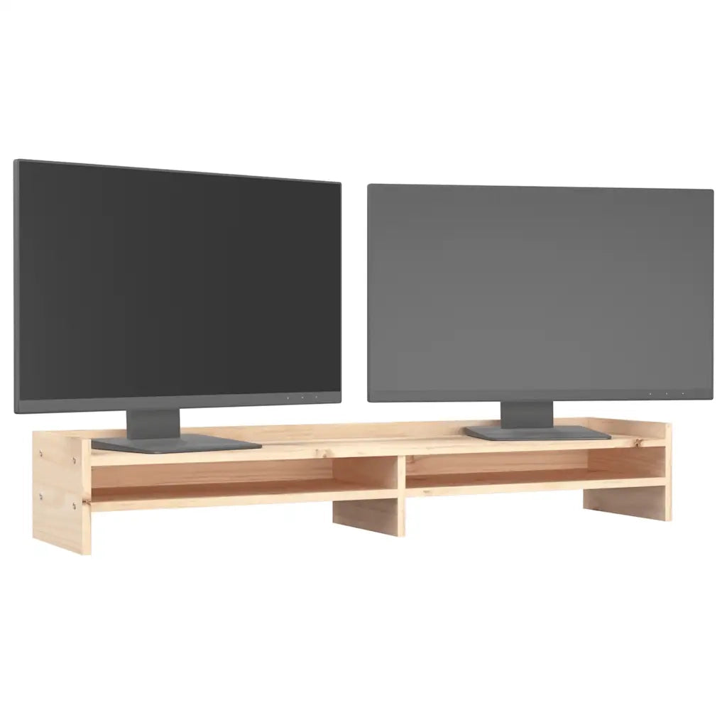 Supporto per Monitor 100x24x16 cm in Legno Massello di Pino 813989