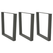 Gambe per tavolo da pranzo a forma di V 3 pz Antracite 80x(72-73,3) cm Acciaio