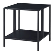 Tavolino laterale acciaio 47 x 45 x 45 cm nero 03_0008613