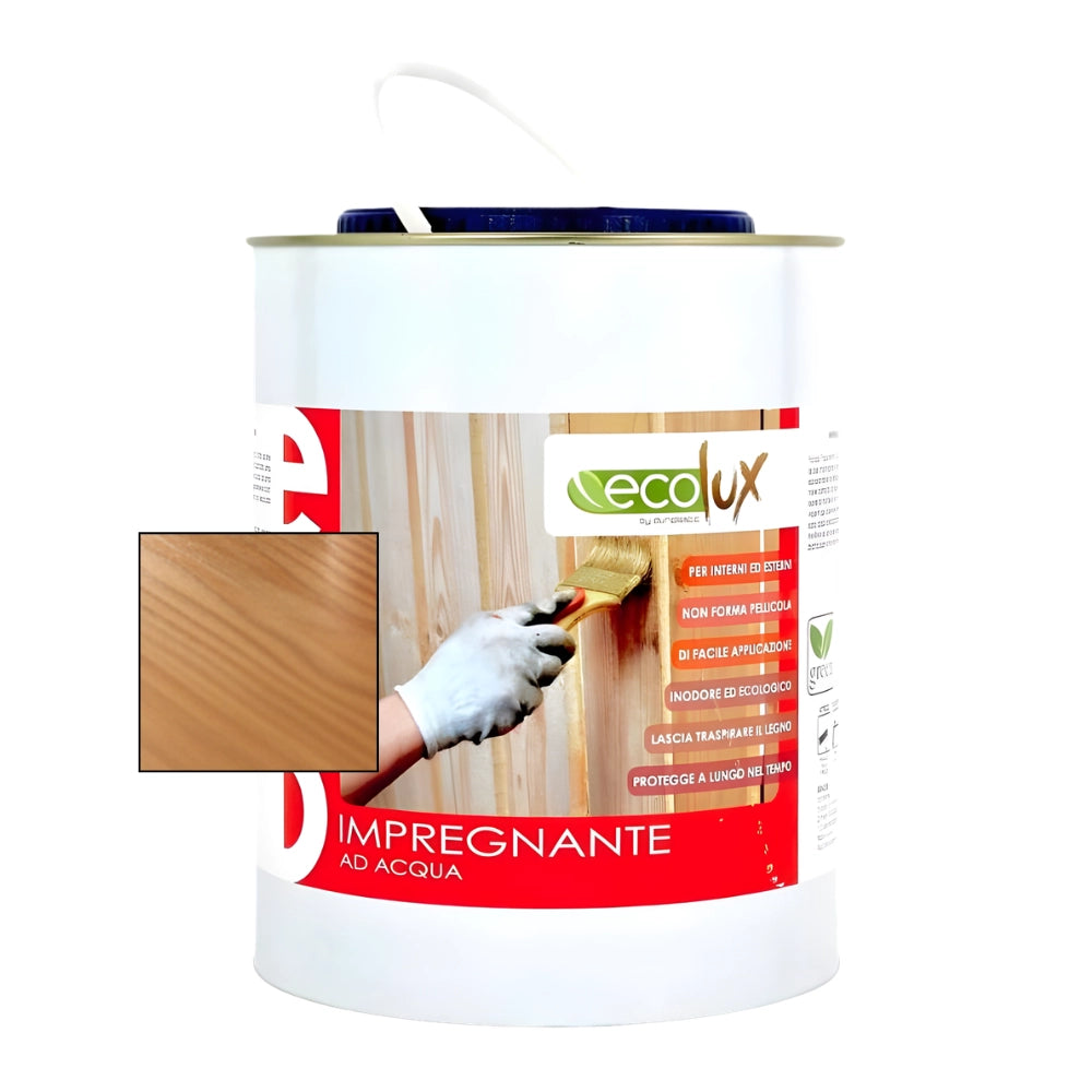 Ecolux impregnante fondo protettivo acrilico pigmentato teak per legno *** formato 2.5 lt, confezione 1