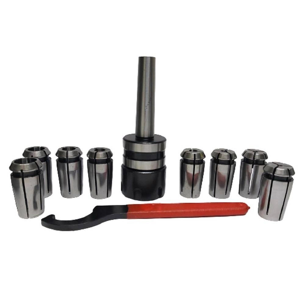 Trade Shop - Mandrino Portapinze Tornio Fresatrice Cm2 Con 8 Porta Pinze M10 Mt2 -