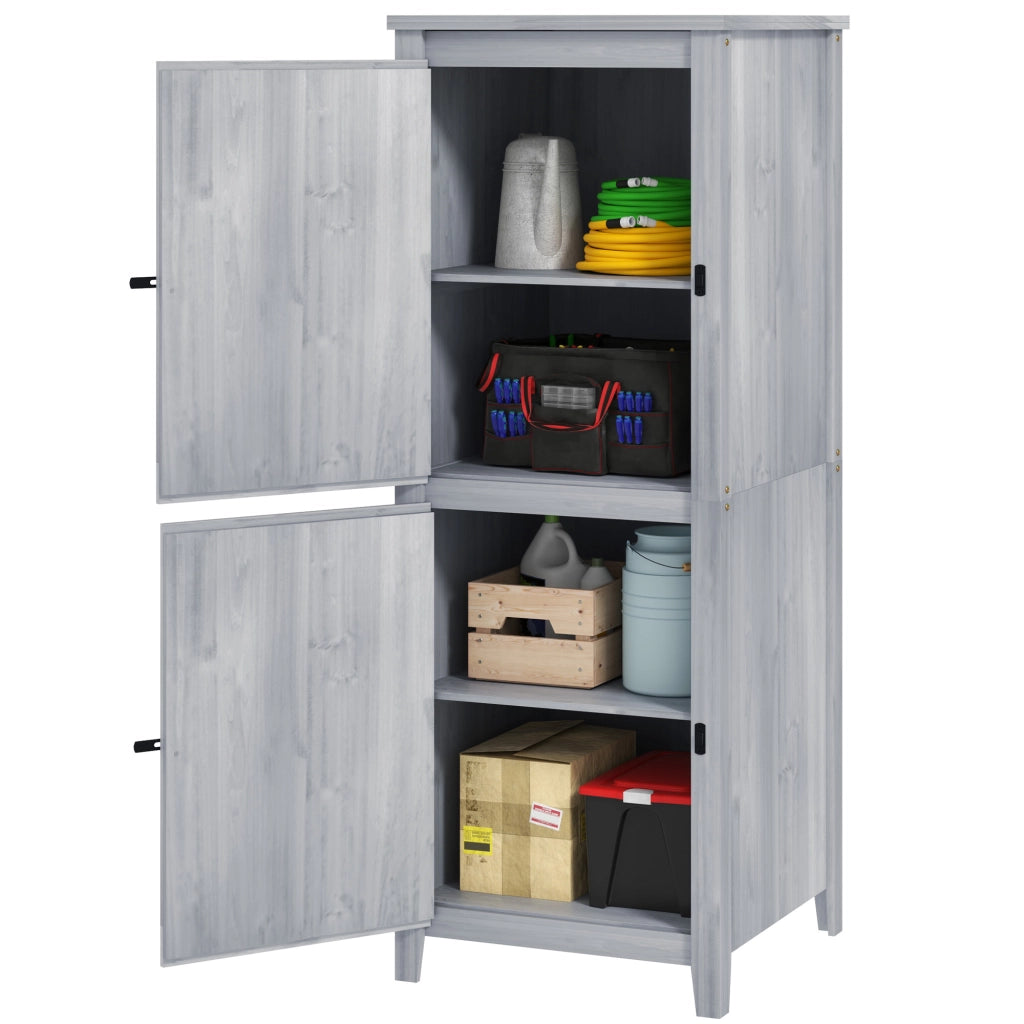 Casetta da giardino in legno per attrezzi ¨C zephmum ¨C grigio chiaro
