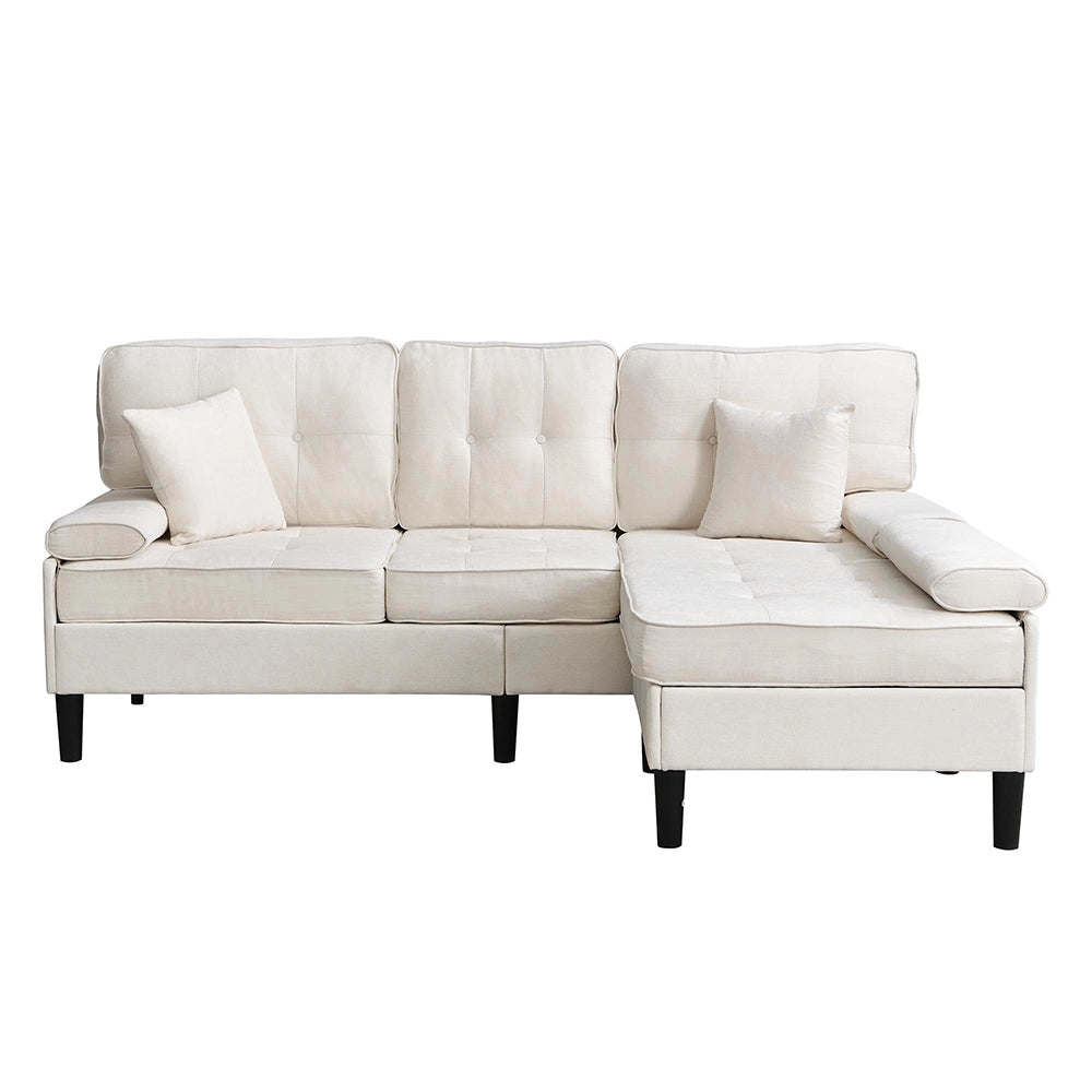 Divano angolare modulare in velluto - Xylo - 195 cm - Trasformabile in letto, poggiapiedi rimovibile