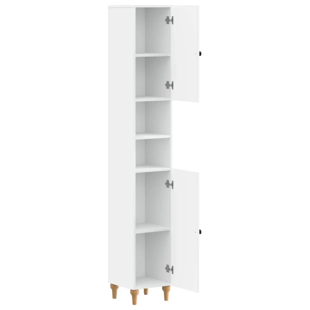Armadio da Bagno con Ripiano Aperto ALKMAAR Bianco 896155