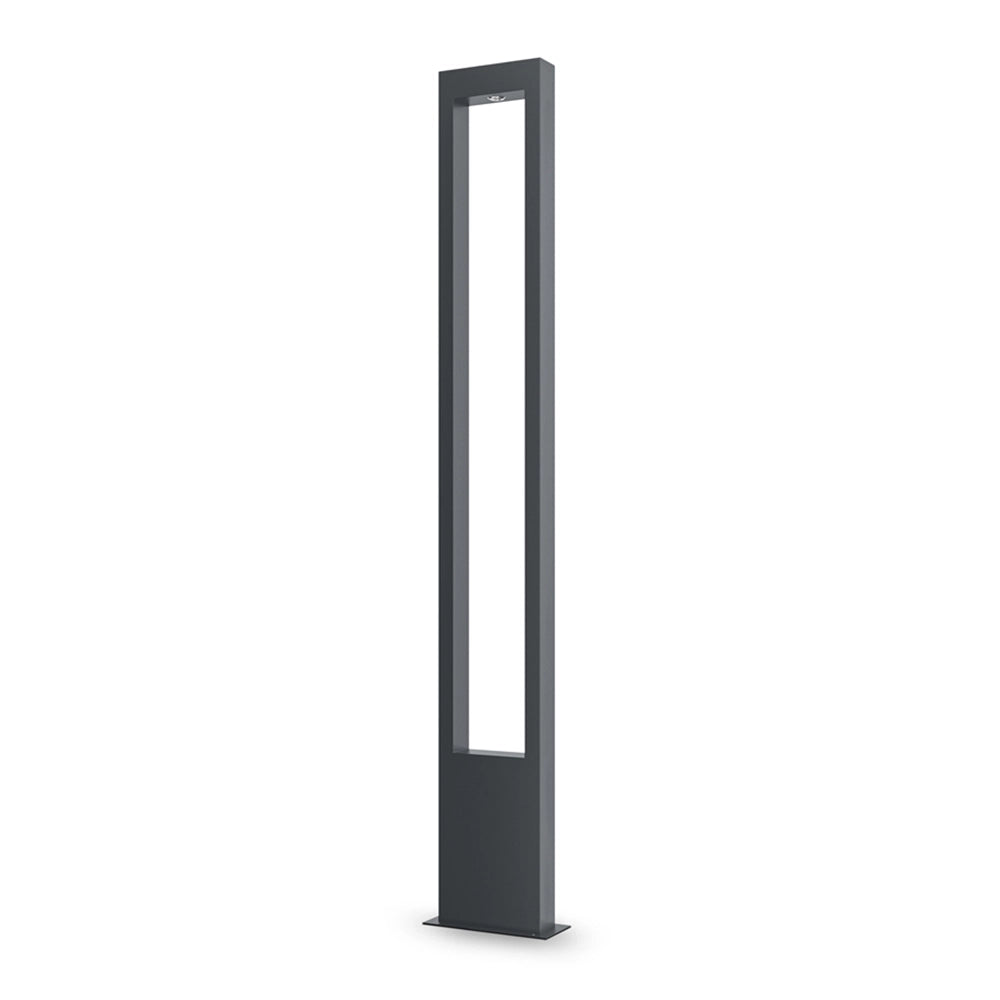 Lampione Per Esterno Moderno Metallo Grafite Luce Led 20W Ip65