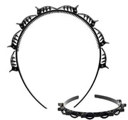 Accessori per capelli - Fascia per capelli - Doppio pony - Nera - Adatta per matrimoni e feste - Doppio strato