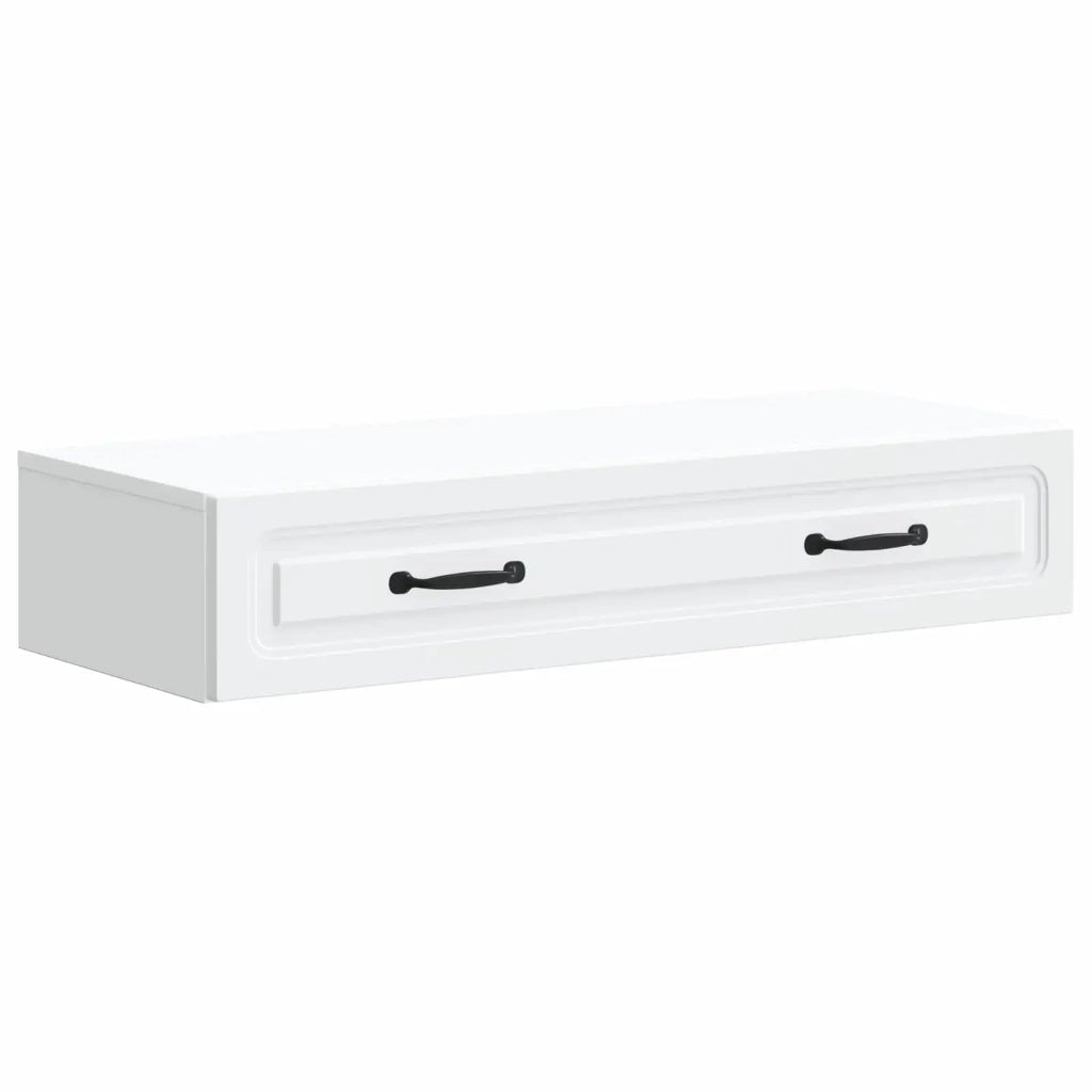 Tavolino da Parete Laterale Bianco 87,5 x 34,5 x 17 cm 899345