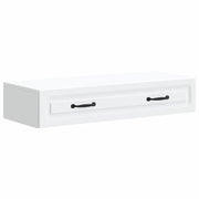Tavolino da Parete Laterale Bianco 87,5 x 34,5 x 17 cm 899345