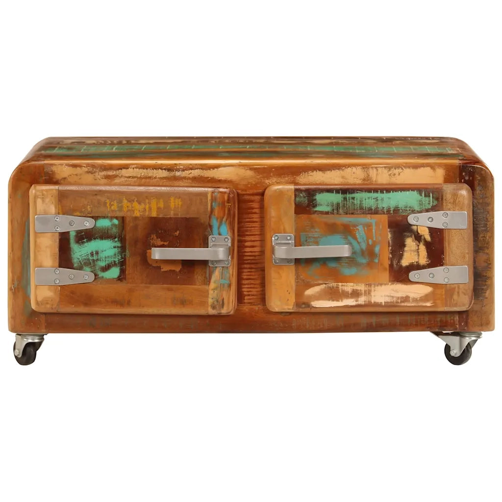 Tavolino da CaffÃ¨ 85x55x40 cm in Legno Massello di Recupero cod mxl 8700