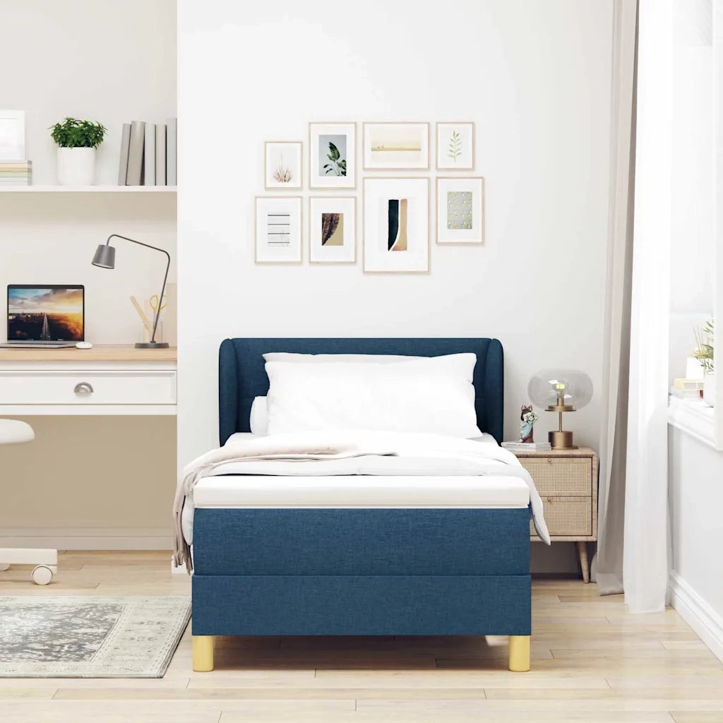 Letto a molle con materasso Blu 80 x 200 cm Tessuto 3340184
