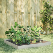 Fioriera Rialzata da Giardino-Vaso da Esterno-Fioriera Elevata 100x100x18,5 cm in Acciaio Inox