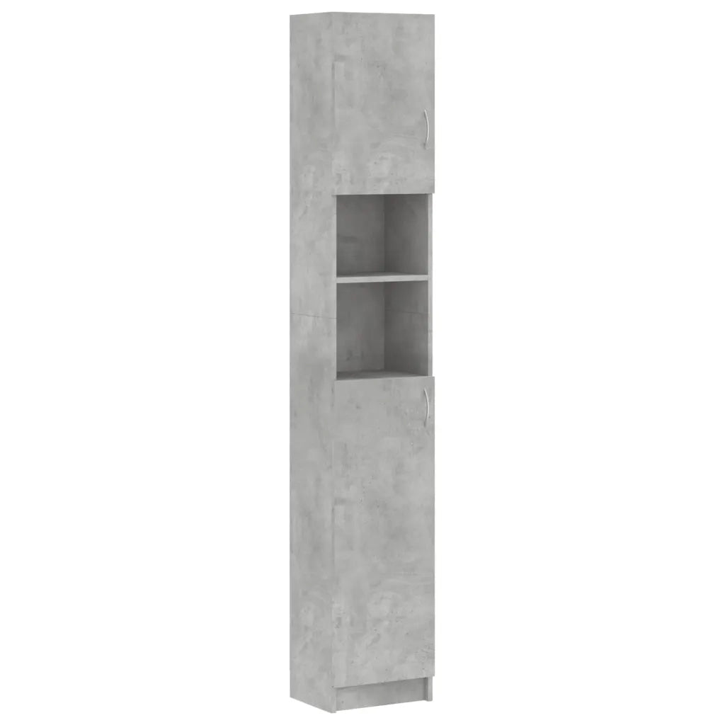 Mobile da Bagno Grigio Cemento 32x25,5x190 cm Legno Ingegnerizzato 802880