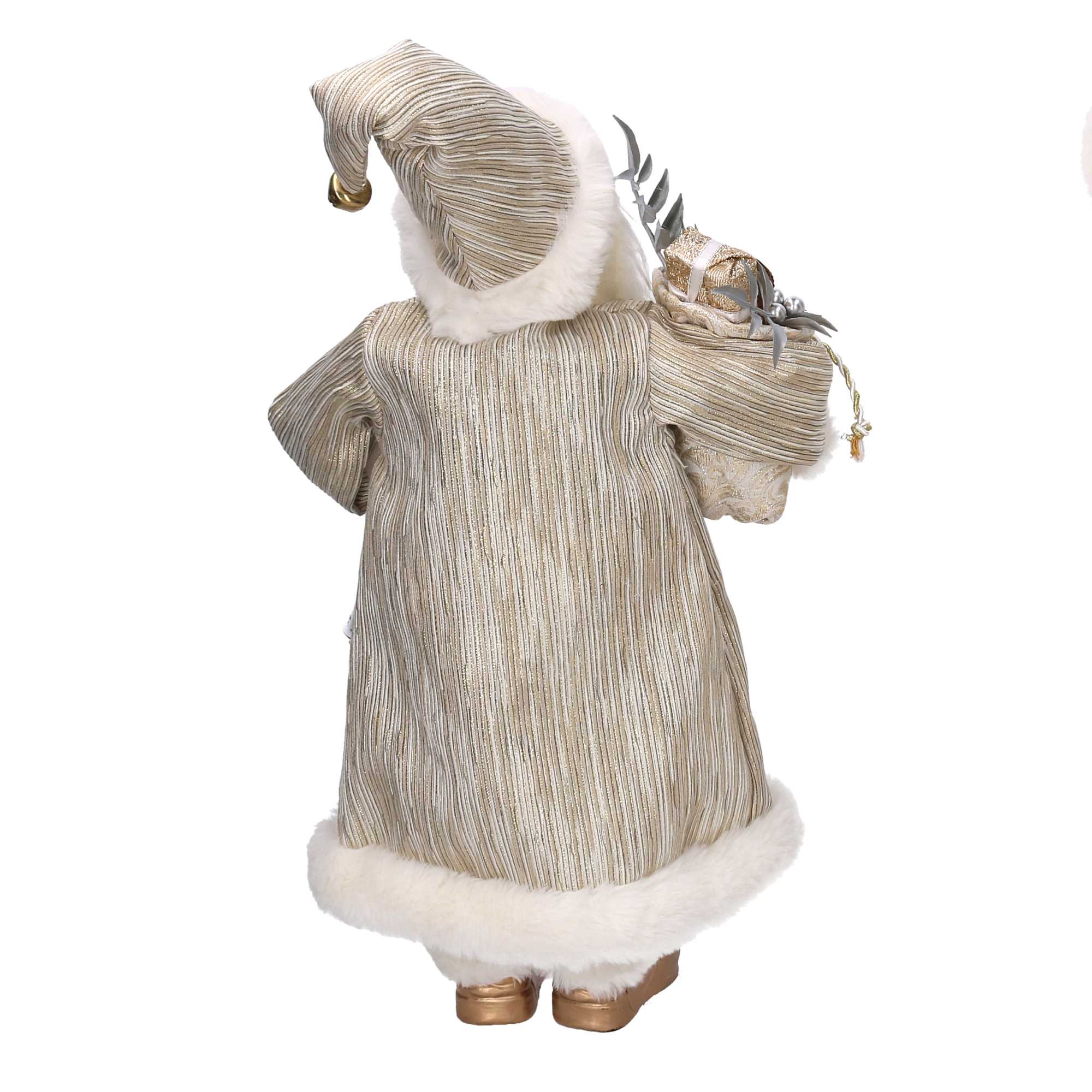 Babbo natale in tessuto oro cm xh45