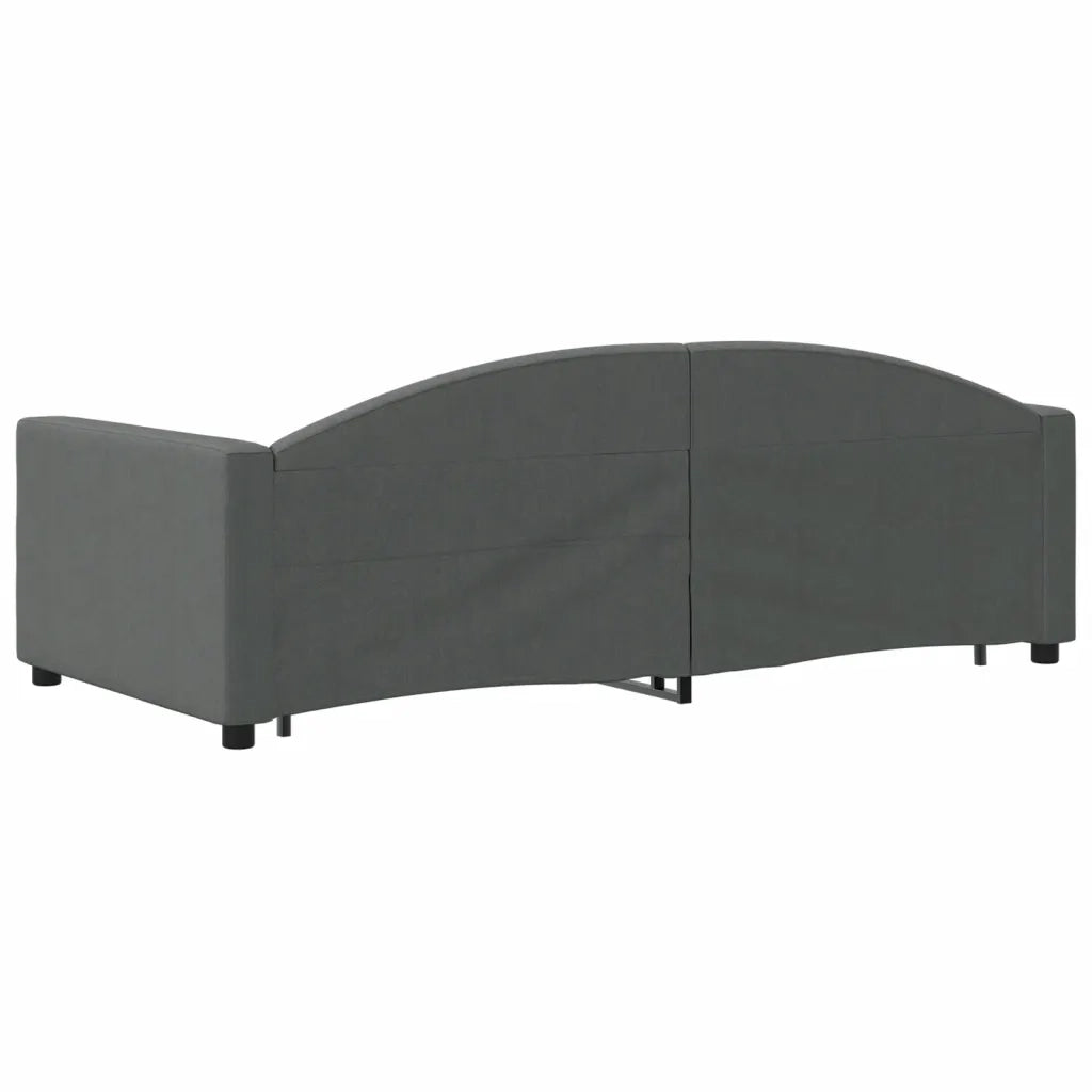 Divano Letto con Letto Estraibile Grigio Scuro 90x190cm Tessuto 3197199