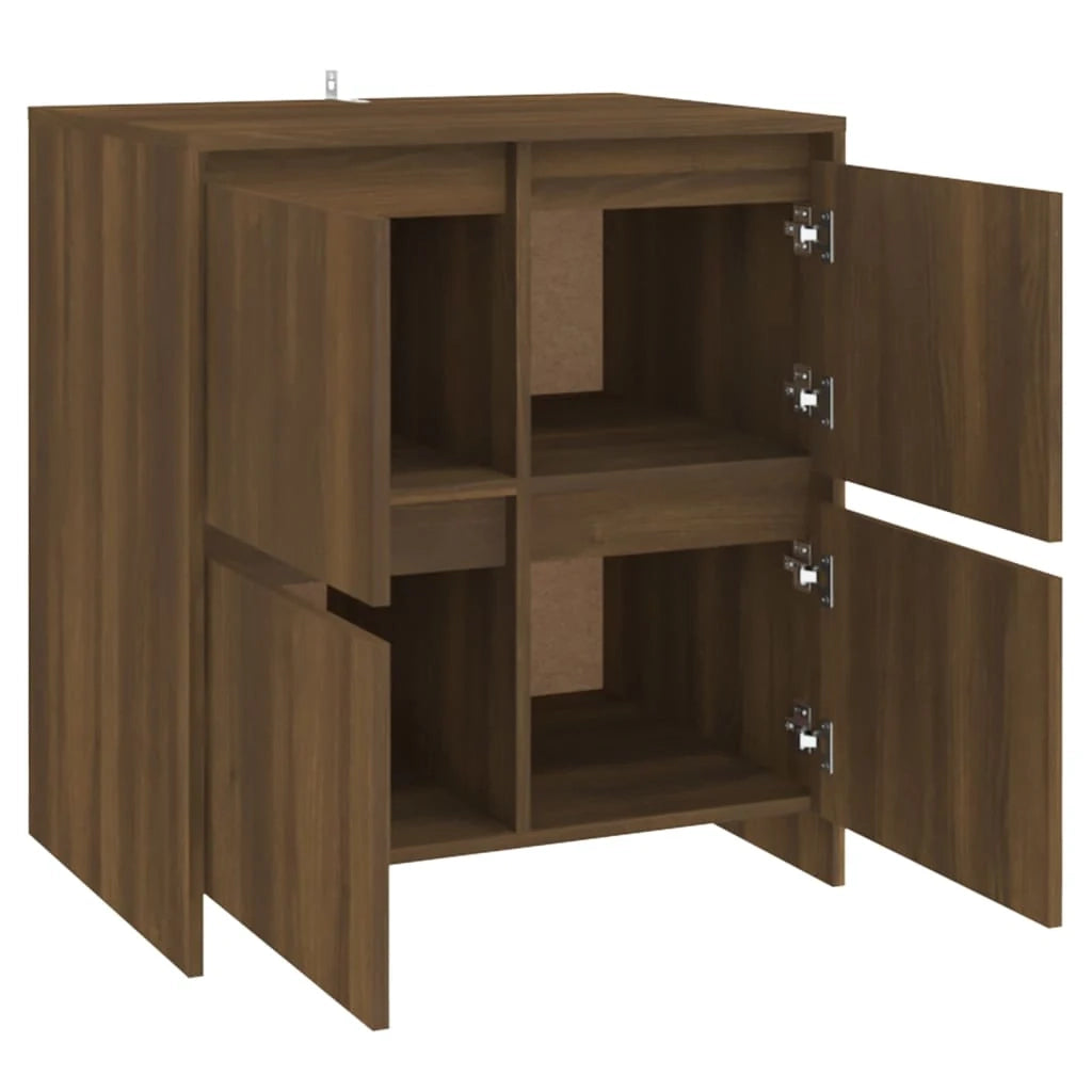 Buffet credenza cassettiera armadio mobile contenitore organizer per cucina soggiorno salotti set da 2 70 x 41 x 75 cm legno ingegnerizzato marrone 02_0036787