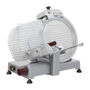 R.G.V. Luxury Italia 300 ES - Affettatrice a gravita', lama 30 cm, potenza 180 W, spessore regolabile 1,4-1,6 cm, lama in acciaio cromato duro, sicurezza Easy Clean, Grigio-Alluminio