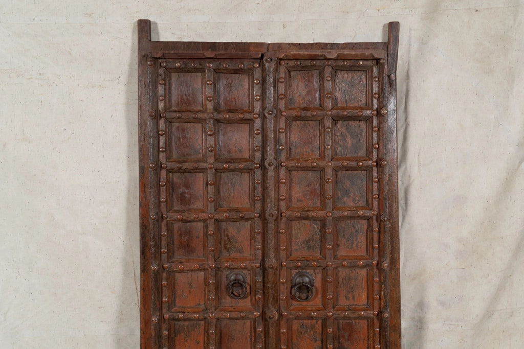 Biscottini Porta portone in legno massello e ferro da interno o da esterno vecchia e antica medievale scorrevole