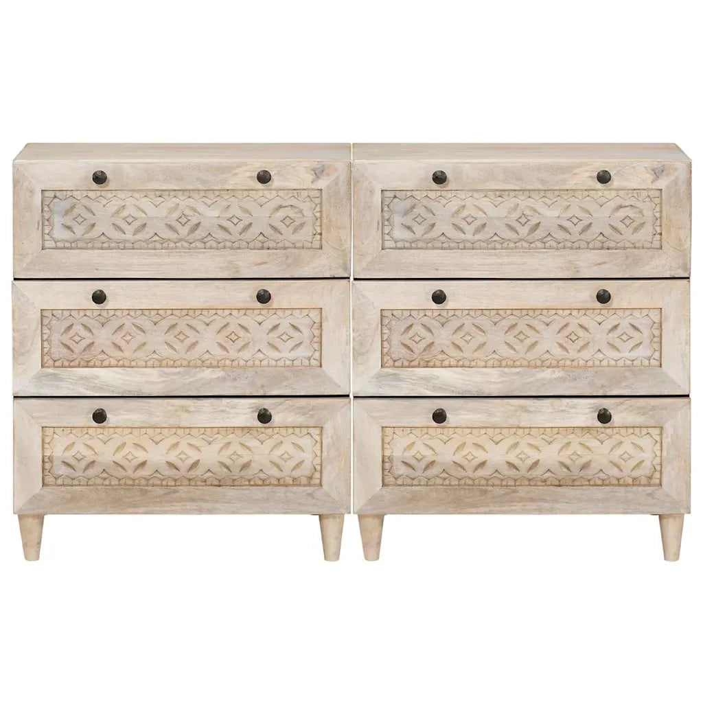 Credenza 2 pcs Bianco 120 x 33,5 x 75 cm 3310070