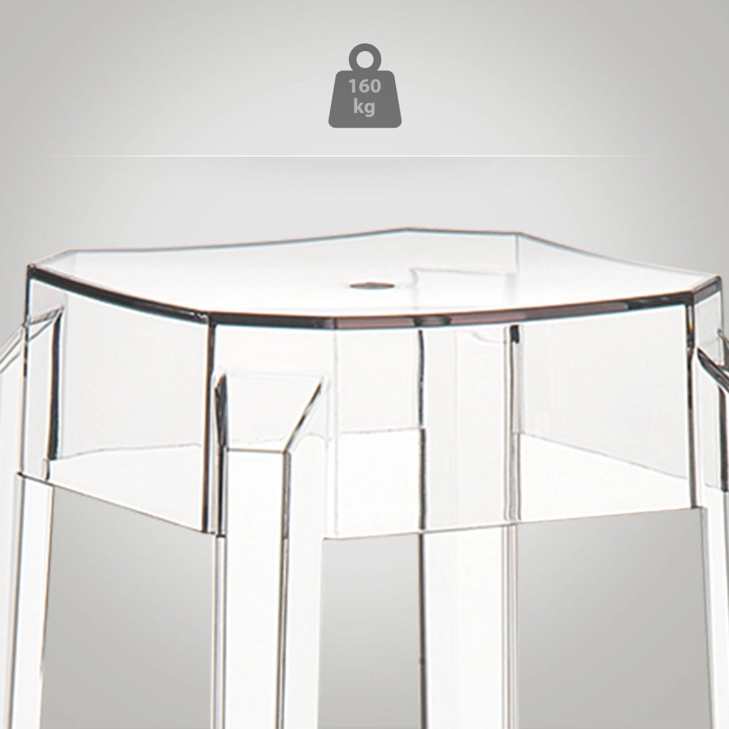 Set 2 sgabelli Outdoor FOX in Polipropilene transparente