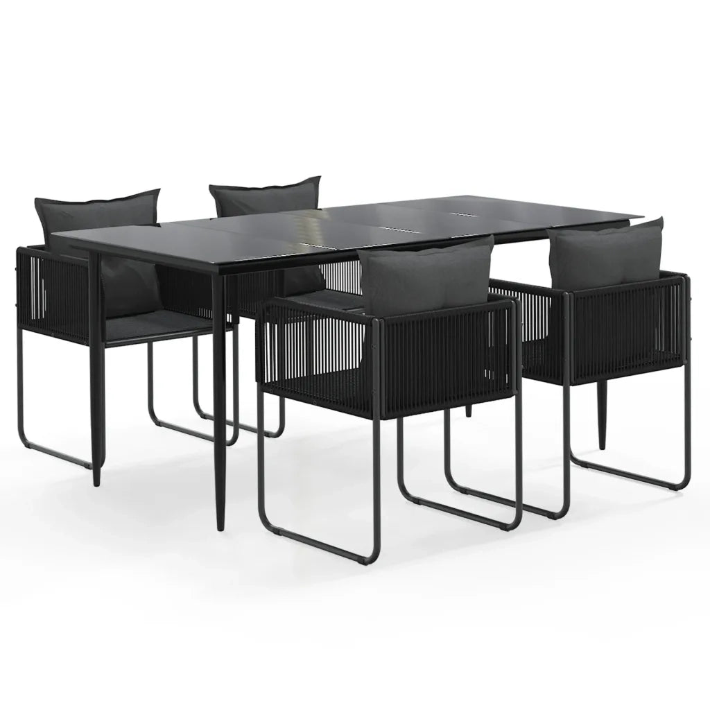 Set da Pranzo da Giardino 5 pz Nero  cod mxl 35903