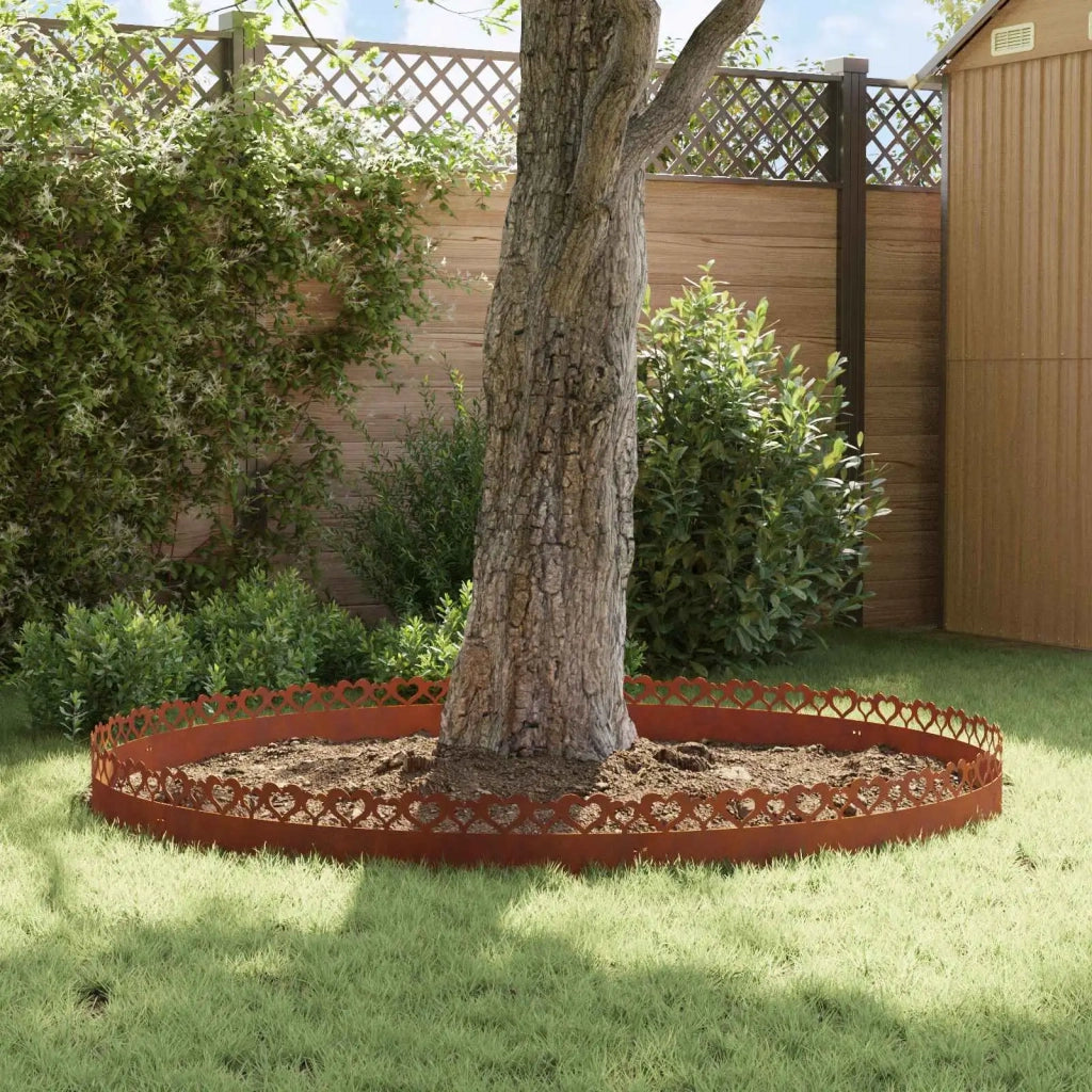 Bordure per prato 20 pcs Ruggine 103 x 0,05 x 22 cm