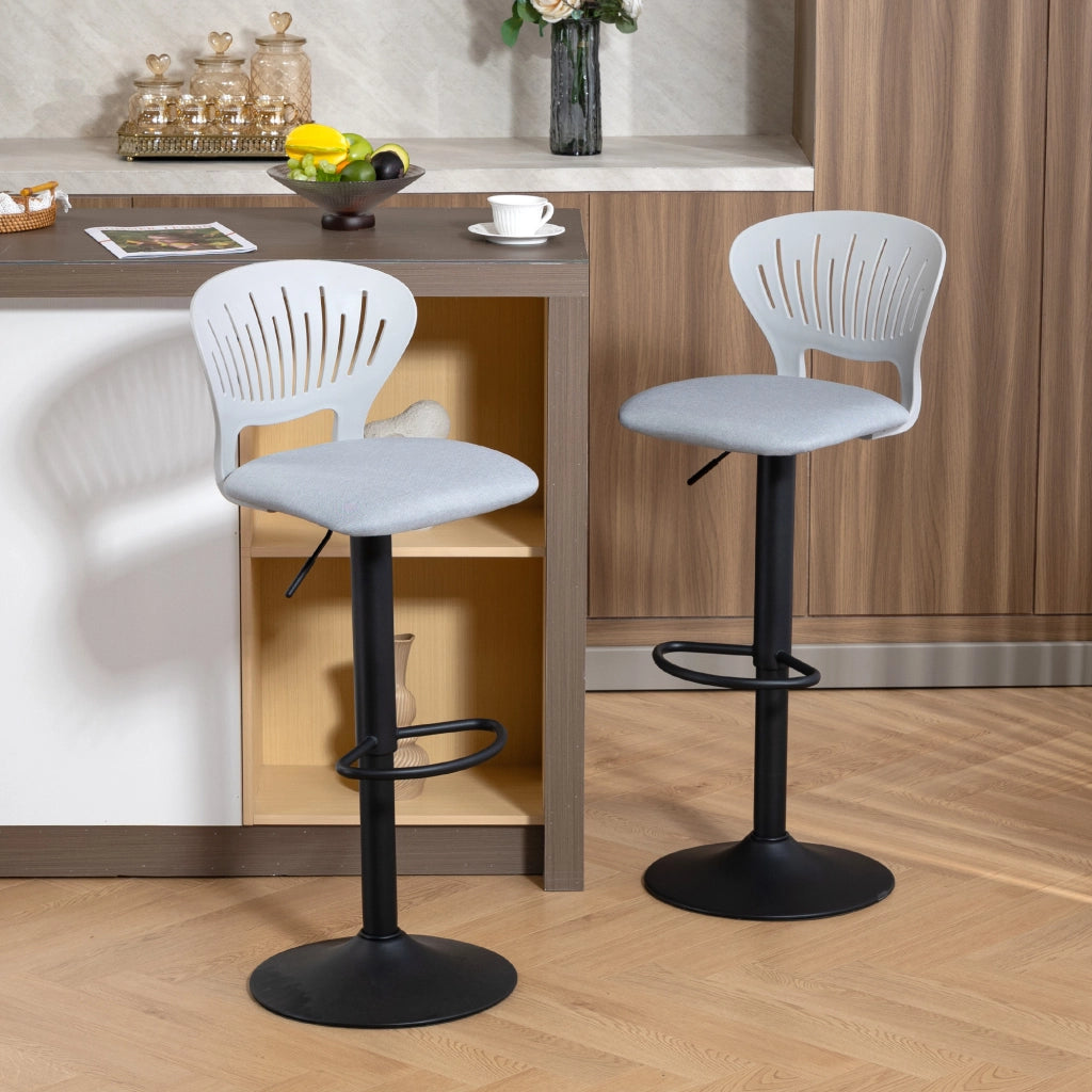 Sgabelli da Bar Regolabili in Altezza ¨C Minimal ¨C Grigio 84-105 cm
