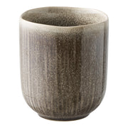 Set 4 tazze Viola in stoneware grigio senza manico ø8x9,5 cm