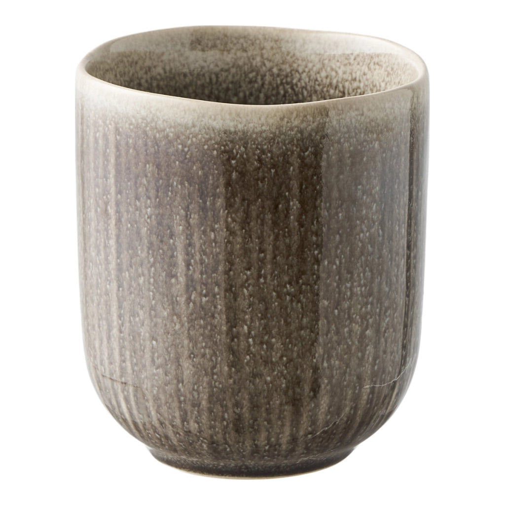 Set 4 tazze Viola in stoneware grigio senza manico ø8x9,5 cm